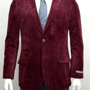 Burgundy 2 Button Velvet Blazer NWT size 40R